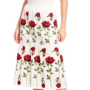 Antonio Melani Sharon Embroidered Cotton Skirt